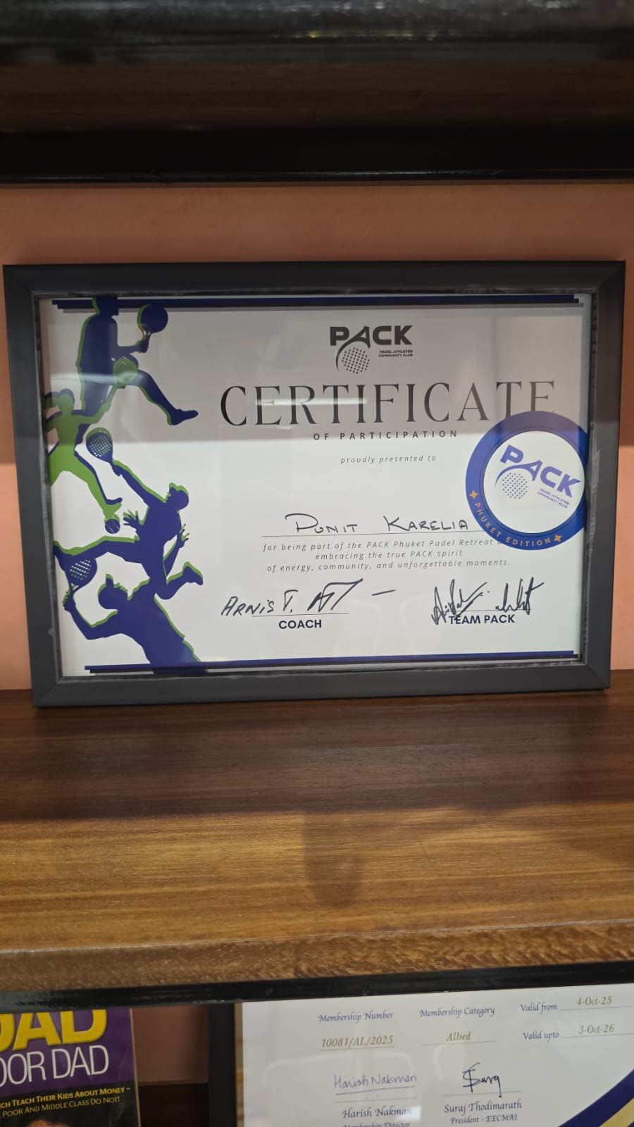 Most Improved Player trophy awarded to Punit Karelia