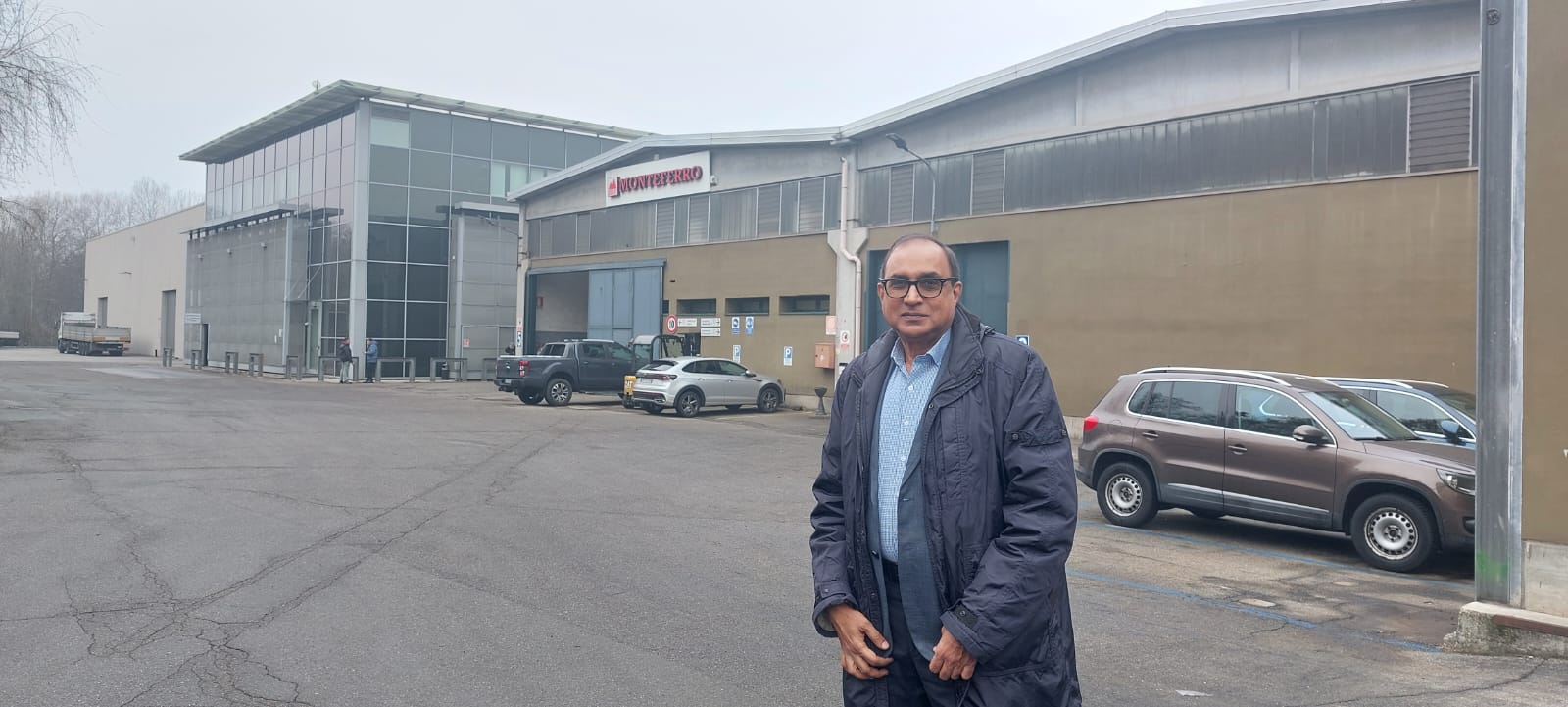B.S. Kumaraswamy outside Monteferro facility
