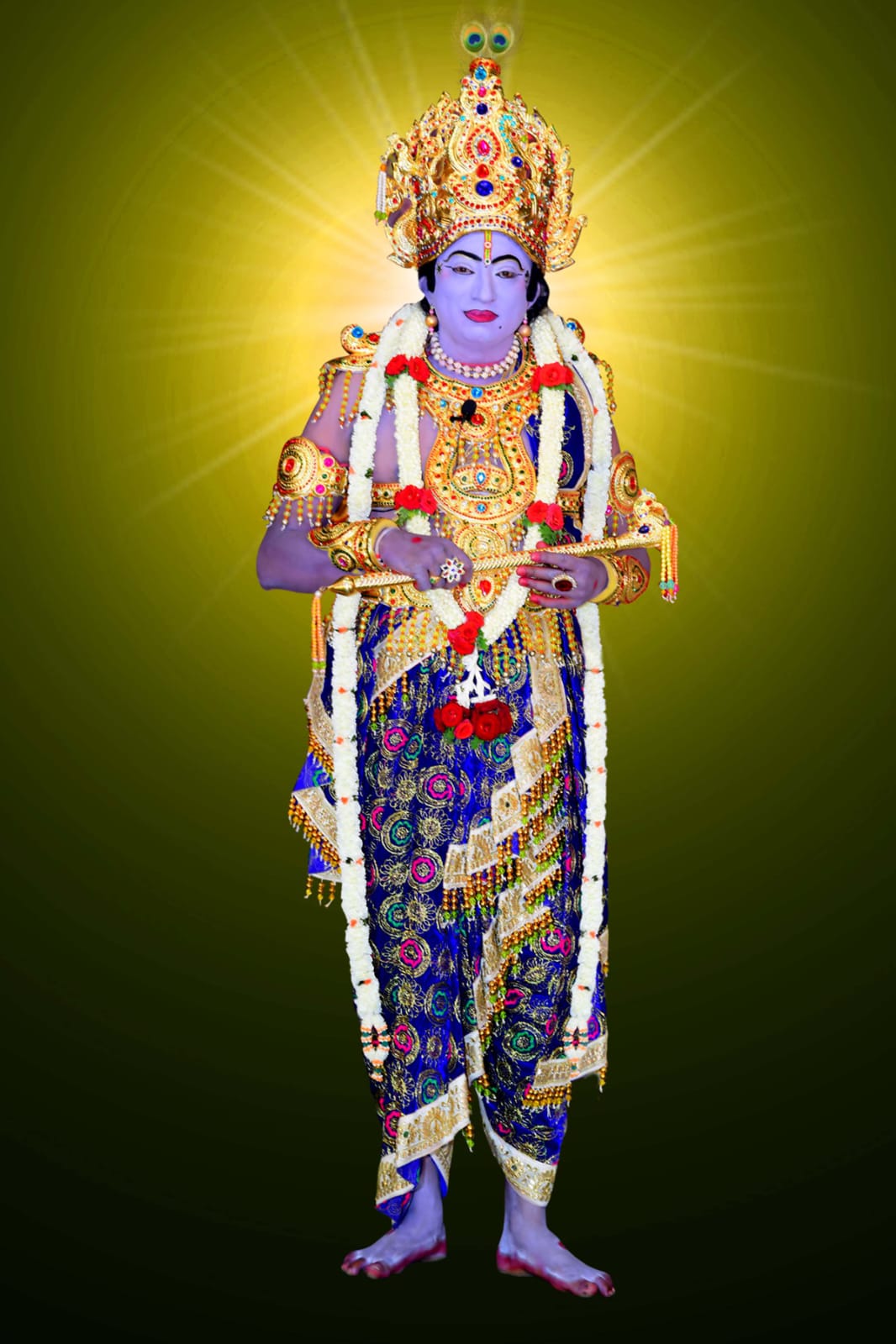 Mr Rudrappa portraying Lord Krishna