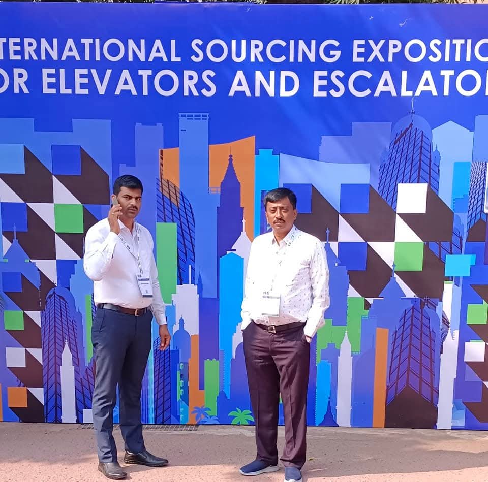 Mr Rudrappa at the International Sourcing Exposition for Elevators and Escalators