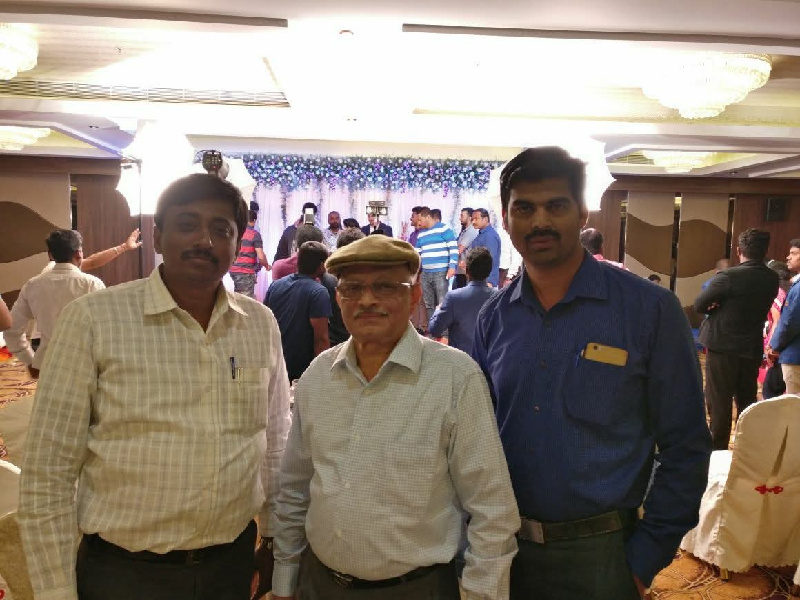 Mr Rudrappa with his mentor Mr Isaac