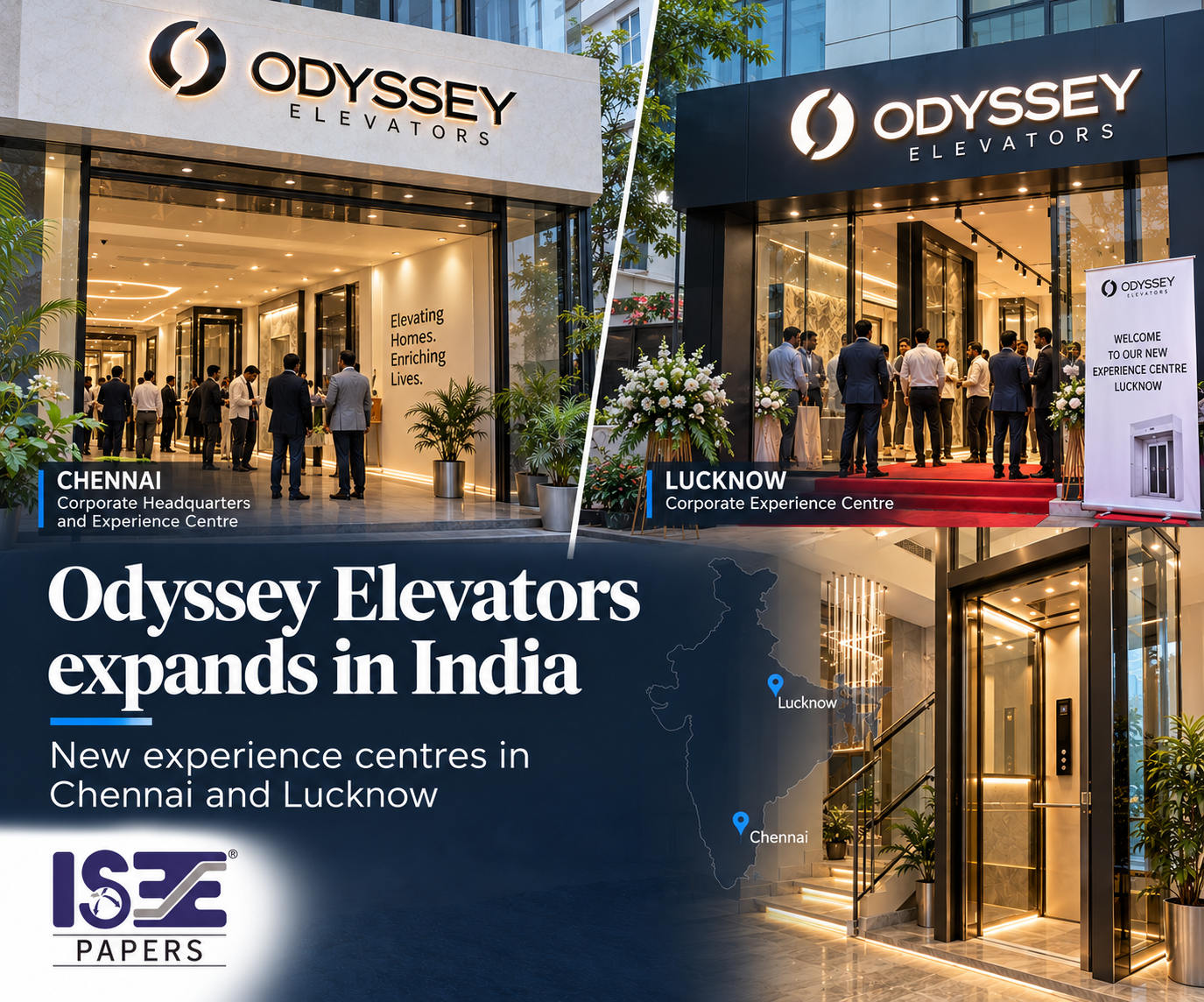 Odyssey Elevators Expands India Footprint with New Experience Centres in Chennai and Lucknow