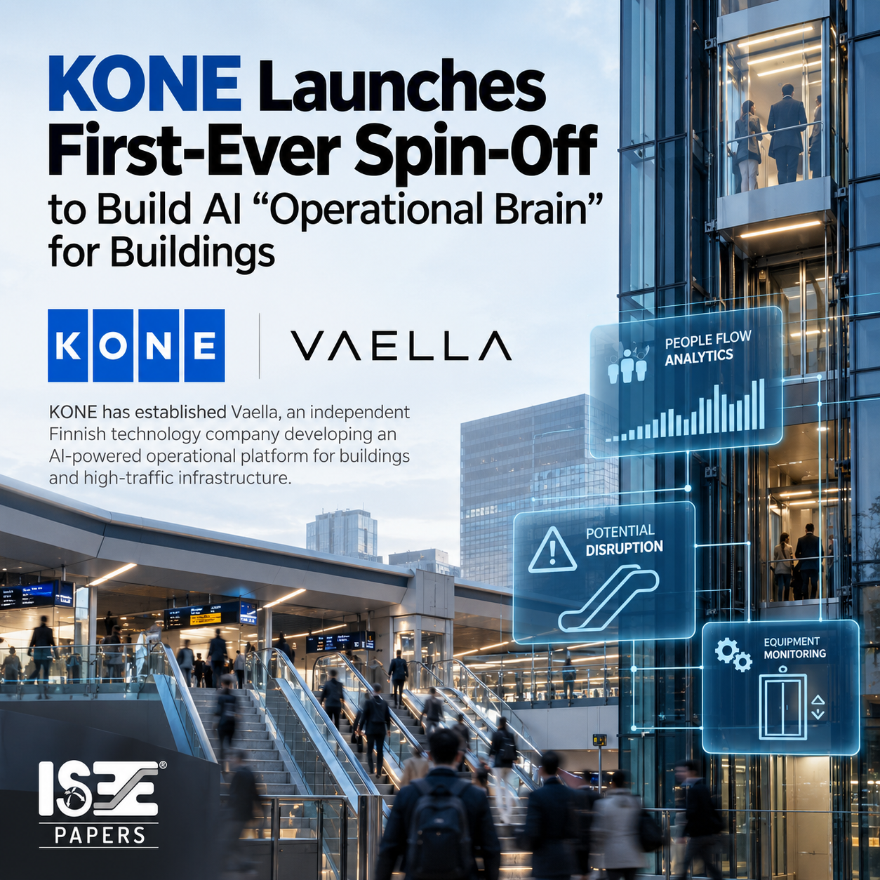 KONE Launches First-Ever Spin-Off to Build AI “Operational Brain” for Buildings